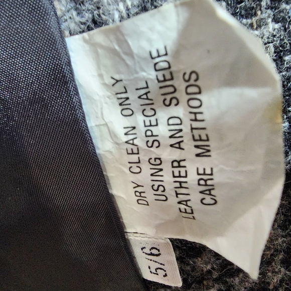 Women's wool jacket with leather collar - Picture 5 of 6